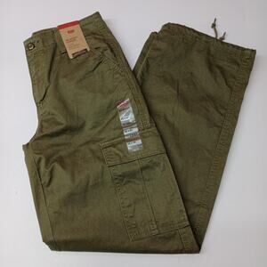 Levi's Womens '94 Baggy Cargo Pants Size 26x32 Green Mid Rise Adjustable Hem NWT